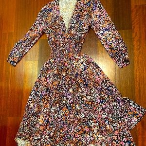 Multicoloured asymmetrical dress